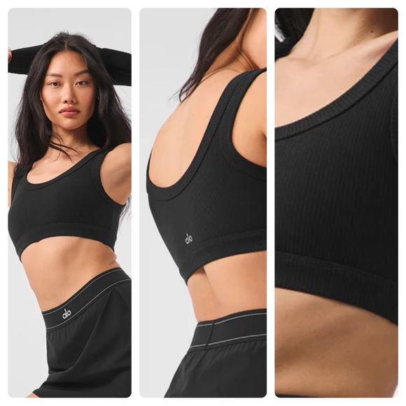 ALO Yoga Wellness Ripped Sports Bra - Picture 1 of 3